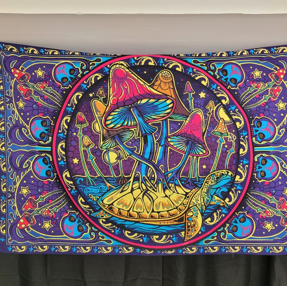 3D Mushroom Tapestry - 45" x 30"